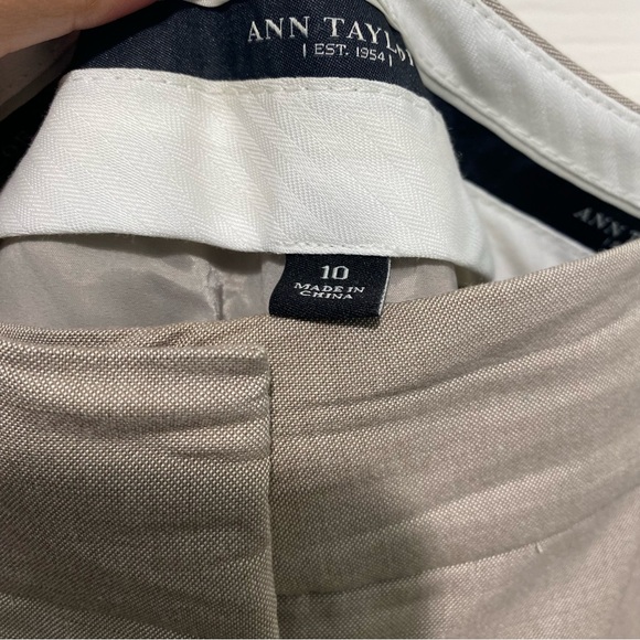 ANN TAYLOR Signature Fit Trouser Leg Relaxed Fit Wool Blend Pant Size 10 - Picture 7 of 7
